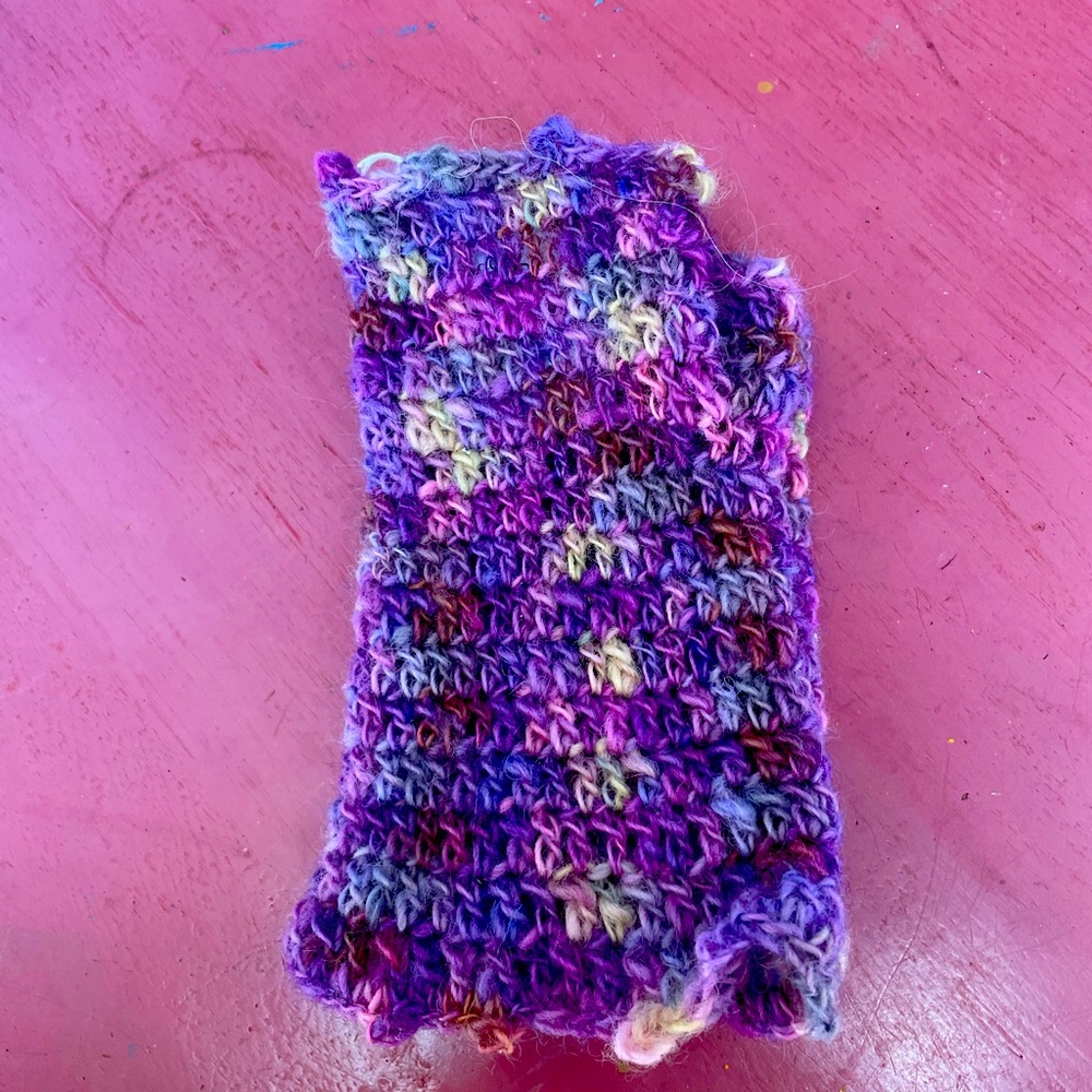 Fingerless Gloves, handyed, wool.